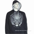 Men's Hood Pullover with Customized Logo on Front, Made of 100% Cotton